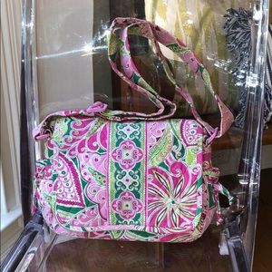 Vera Bradley Bag/Purse Pink, Green and White print